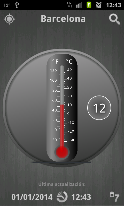 Android application Forecast Thermometer screenshort