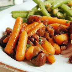 Glazed Carrots with Candied Chestnuts