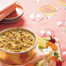 Baked Artichoke Dip with Winter Crudites