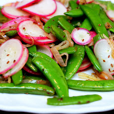 Sauteed Radishes and Sugar Snaps with Dill