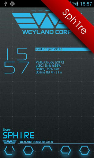 Weyland GO Launcher EX theme