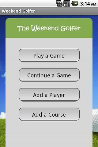 The Weekend Golfer