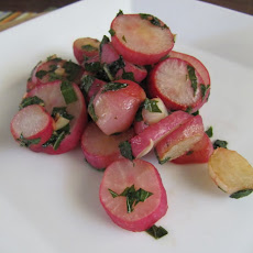 Pan Roasted Radishes with Shiso and Soy