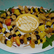 Fruit Kebabs With Yogurt and Honey Dip