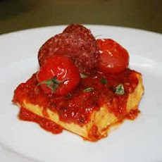 Quick and Easy Polenta with Tomato Sauce