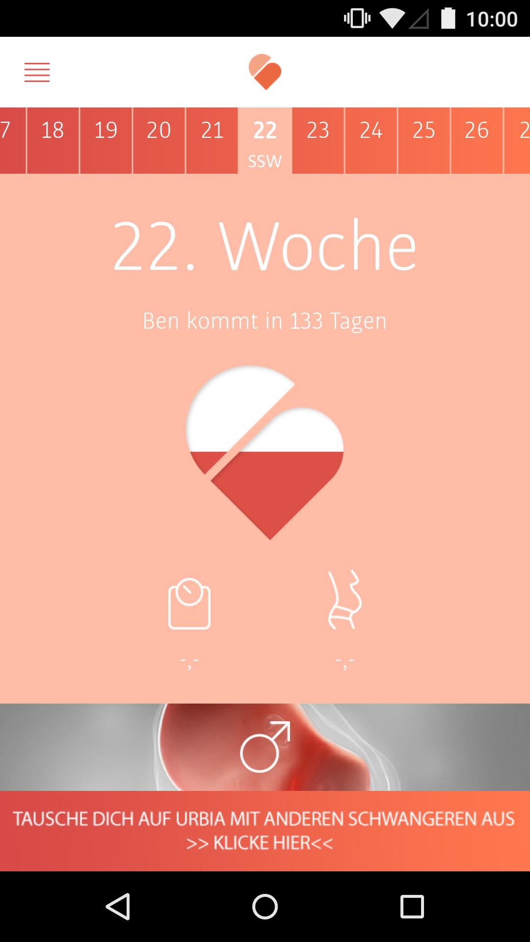 Android application Meine Schwangerschaft - Urbia screenshort