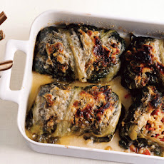 Mediterranean Rice-Stuffed Escarole