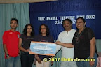 Our sponsor rep Ms Subanandhini giving away prize to the winners Team Awesome Foursome (Capt Sundar, Rajes, Deepa, Rajiv) Our sponsor rep Ms Subanandhini giving away prize to the winners Team Awesome Foursome (Capt Sundar, Rajes, Deepa, Rajiv)
