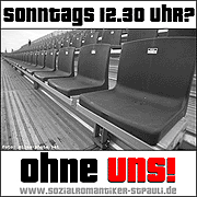 Sonntags 12.30 Uhr? Ohne uns!