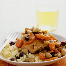 Chicken Stew with Carrots, Chickpeas, and Raisins