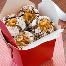 Chocolate Walnut Crinkle Cookies