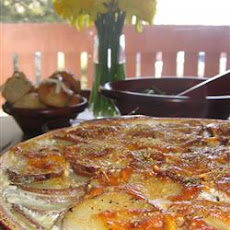 Three Cheese Garlic Scalloped Potatoes