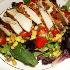 Coriander Chicken With Tomato Corn Salad