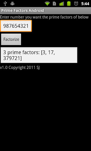 SJ Prime Factors