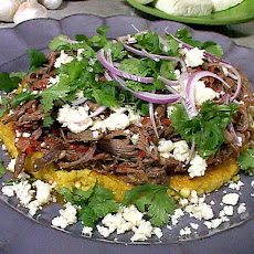 Fresh Corn Pancakes Topped with Cheese: Cachapas