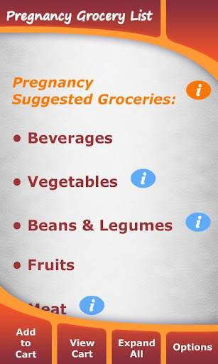 Pregnancy Grocery List