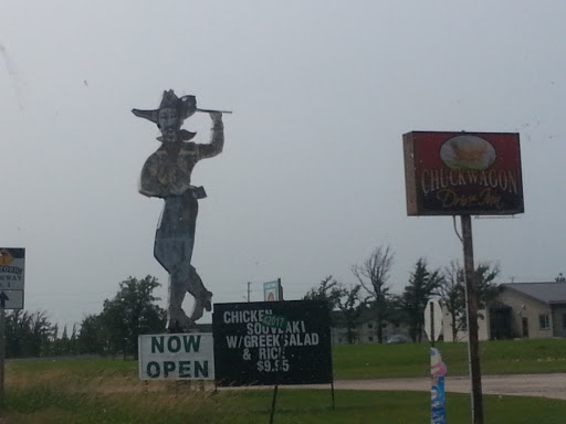 Chuck Wagon Drive in and Cowboy Statute