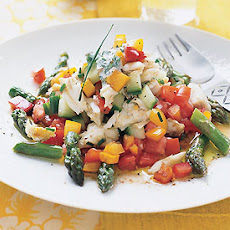 Crab with Asparagus and Heirloom Tomatoes