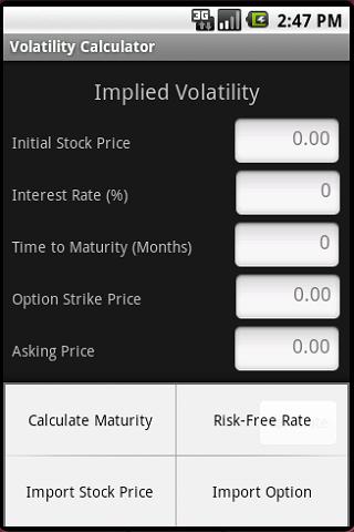 Implied Volatility Calc