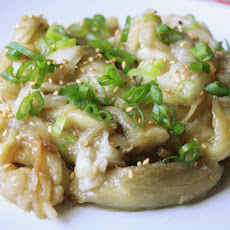 Chinese-style Steamed Eggplant with Soy Sauce and Sesame Oil