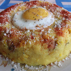 Saffron Polenta with Sausage and Corn