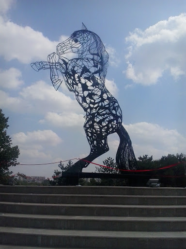 Metallic Horse Statue