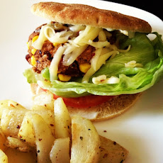 Black Bean Burger & Baked Fries