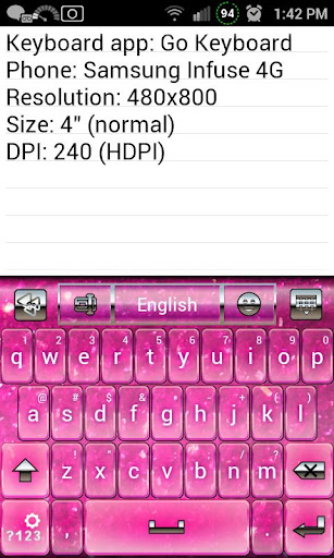 Pink Glitter Keyboard Skin