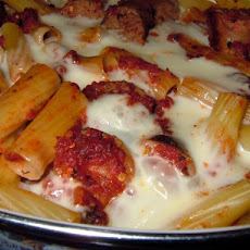 Baked  Ziti With Hot Italian Sausage & Fresh Mozzarella