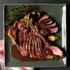 Tuscan Porterhouse Steak with Red Wine-Peppercorn Jus