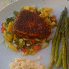 Blackened Tuna Steaks with Mango Salsa