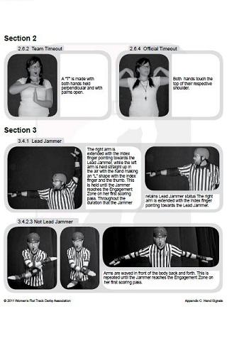 Roller Derby Ref Hand Signals