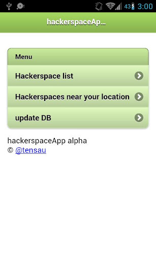 hackerspaceApp alpha