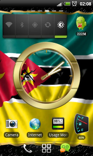 Mozambique flag clocks
