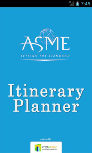 ASME Itinerary Planner