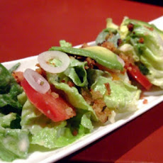 Butter Lettuce Salad with Bacon, Dried Cherries, and Roquefort Vinaigrette