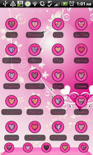 【免費個人化App】THEME - Pink Heart Halo-APP點子