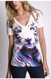 06 Psychedelic Tiger V Neck