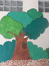 Four Shades of Green Tree Wall Mural