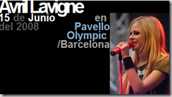 Avril Lavigne en Pavello Olympic (Barcelona) el 15 Jun 2008