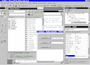 Een typische verzameling vensters in Visual Basic bestaat onder meer uit het Project Window rechtsboven met daaronder het Properties Window. Aan de linkerzijde bevindt zich standaard het Toolbox venster met de beschikbare object-iconen. Formulier- en codevensters vullen al snel de nog overgebleven werkruimte. De Object Browser biedt korte informatie over alle opgenomen componenten.