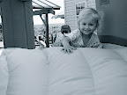 Alix on the bounce house