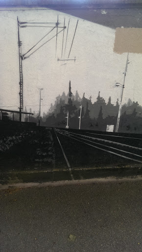 Bahngleis Graffiti