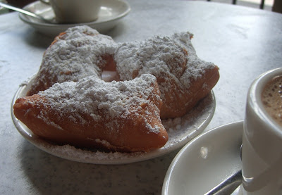 Beniets and Cafe Au Lait at Cafe Du Monde