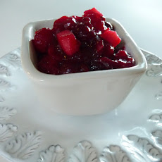Spiked Cranberry, Apple and Jalapeño Sauce