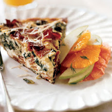 Frittata with Bacon, Greens and Caramelized Apples