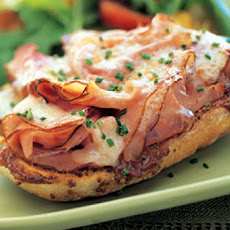 Open-Face Ham, Cheddar, and Apple Butter Sandwiches