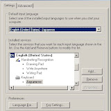 Windows XP language settings for a Japanese keyboard Windows XP language settings for a Japanese keyboard