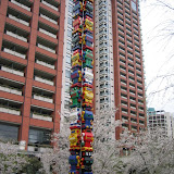 Robot totem pole at Robot Park