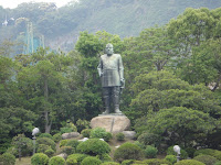 Bronze statue of Saigo Takamori, who's legend was retold (with several major historical innaccuracies) in the movie The Last Samurai (he was named Katsumoto in the movie)